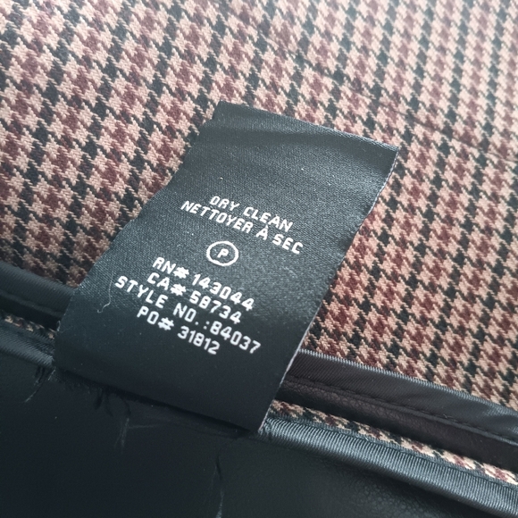 7 For All Mankind Moto Biker Faux Leather Vest Houndstooth Panel Zip Front M - Picture 10 of 10